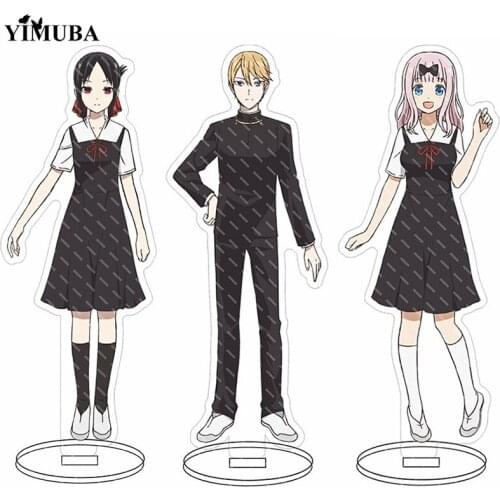 Kaguya-sama: Love Is War Stand Model Plate Desk Decor Shinomiya Kaguya Shirogane Miyuki Fujiwara Chika Anime Figures Collection