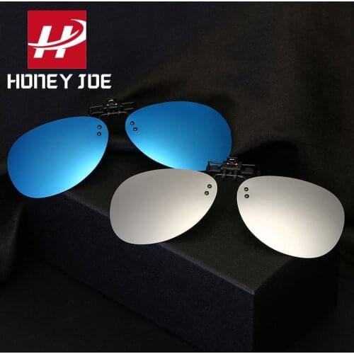 Classic Vintage Polarized Clip On Flip Up Sunglasses Clip for Myopia Glasses Aviation Pilot Driving Fishing Eyewear Shades UV400