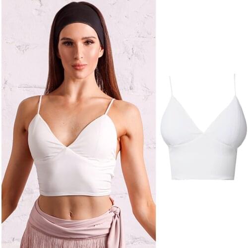 Latin Dance Shirts Sexy Halter Top Women Tango Salsa Cha Cha Rumba Samba Dancing Practice Clothing Female Adult Wear DNV13399
