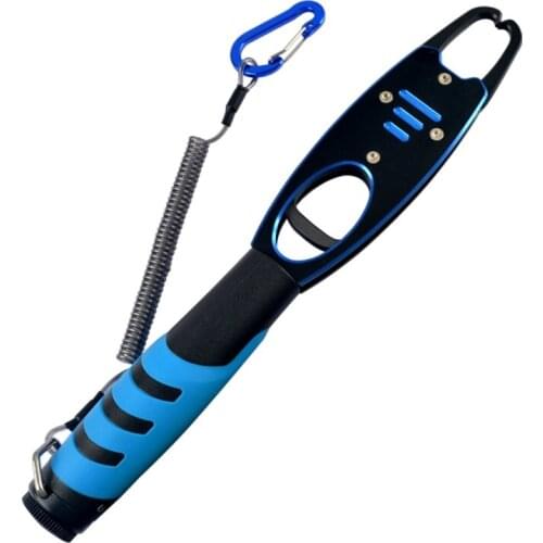 Fish Lip Gripper with Scale 33lb Aluminum Fish Grabber Tackle Fishing Grip Tool Fishing Gifts for Men