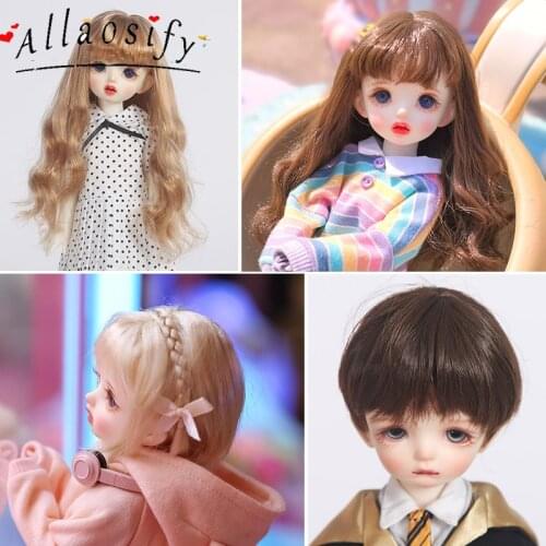 Allaosify Bjd Doll 1/6 Mohair High Temperature Silk Wig