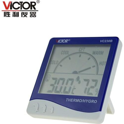Victor VC230B big screen with clock,12/24 hours system,hygrometer,temperature digital meter