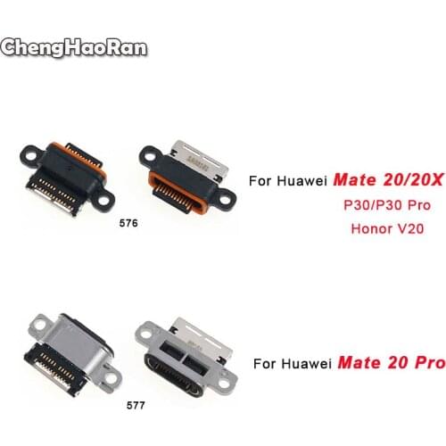 ChengHaoRan 2PCS Type-C Charging Plug Dock Micro USB Jack Connector Socket Port For HuaWei Mate 20 20X 20 Pro Honor V20 P30 Pro