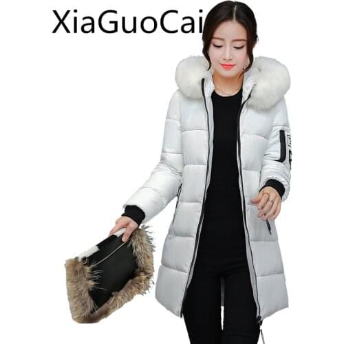 Winter Brand Hooded Women Coats Zipper Warm Waterproof Long Female Coats Harajuku Thick Down Girl Coats Jackets Lu3 35