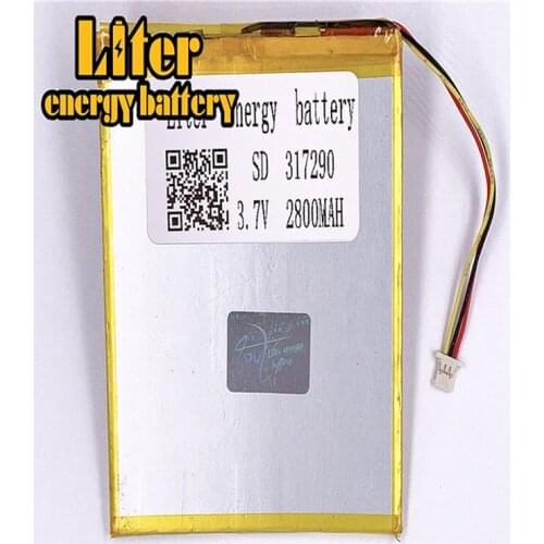 1.0MM 3pin connector 7 inch tablet computer U25GT 317290 2800mAh battery