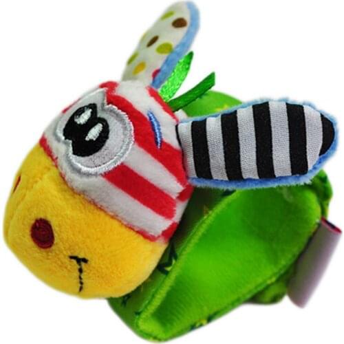 1Pc Plush Frog Animal Wrist Rattle Foot Finder Handbell Development Baby Toy детские игрушки