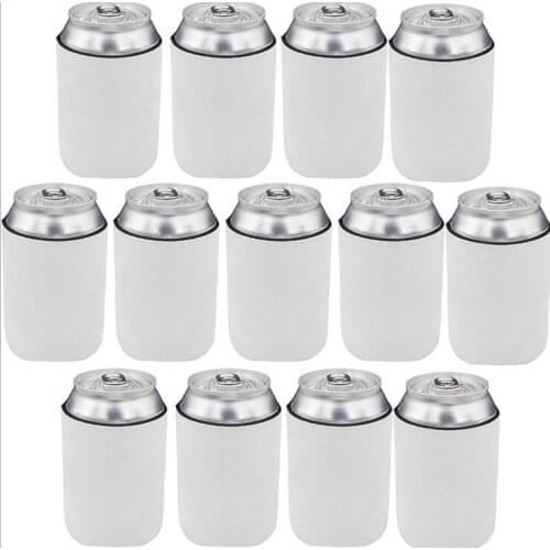 10pcs 10*13CM Sublimation DIY White Blank Slim Can Holder Neoprene Insulator Cooler Water Bottle Covers