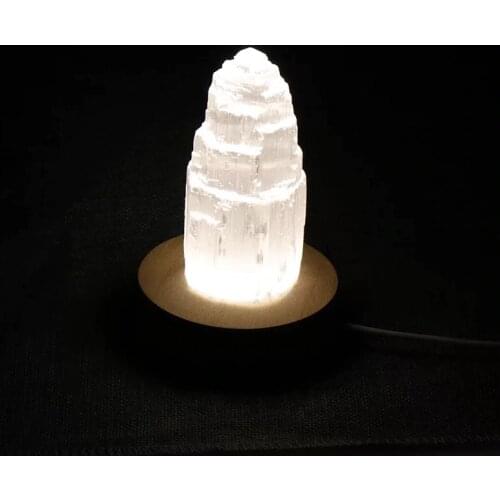 10cm Natural quartz crystal selenite lamp reiki healing home decor mineral specimen collection