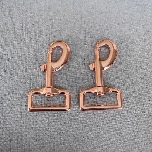 30mm Rose Gold Metal Buckle Bag Dog Leash Leads Strap Clip Sewing Accessory Strong Hardware Snap Hook