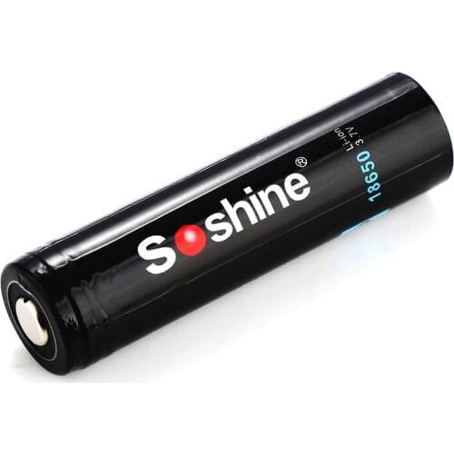 4pcs Soshine 3.7V 3600mAh 18650 Li-ion Rechargeable Battery with PCB protection board for LED Flashlights Headlamps