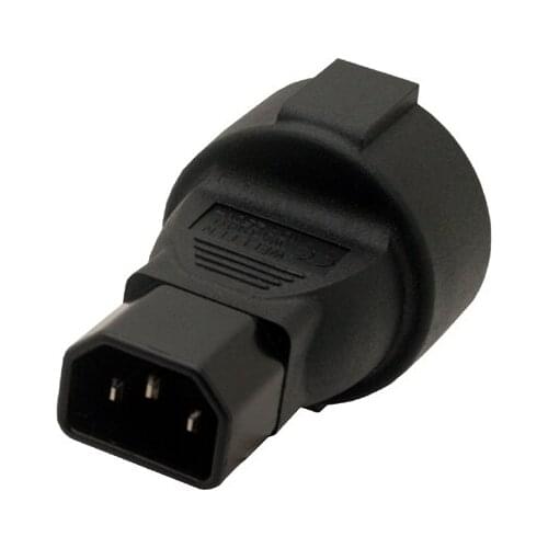 Power Plug Adapter, IEC 320 C14 Male to 3Pin European Female Power Adapter For PDU UPS
