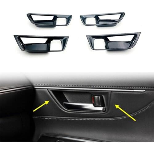 Car Chrome Interior Mouldings Inner Door Handle Bowl Panel Cover Trim for Toyota Harrier 2021