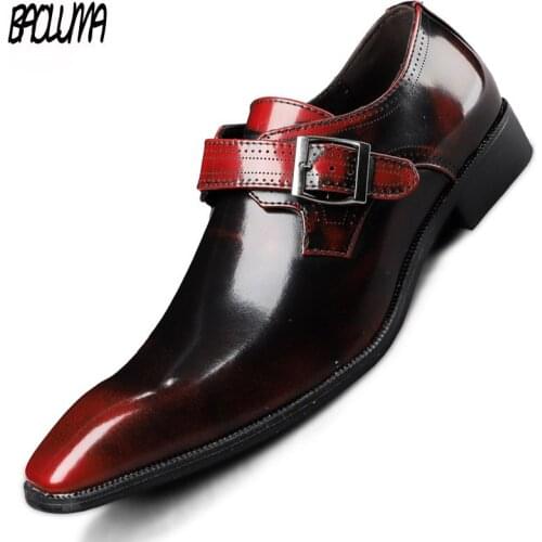 BAOLUMA Men's Patent Leather Shoes