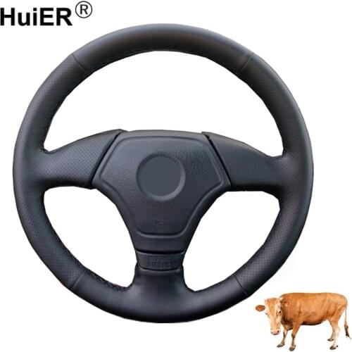Hand Sewing Car Steering Wheel Cover Wrap Top Cow Leather For BMW E36 1995-2000 E39 1995-1999 E46 1998-2000 E3 1995-1997 Volant