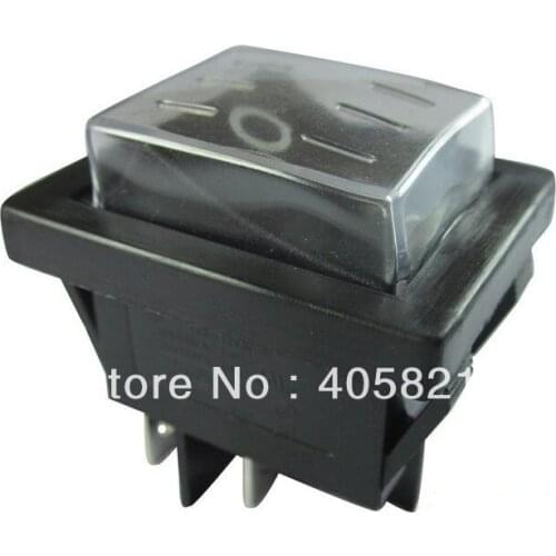 Black waterproof rocker switch 4pins with waterproof cover cap