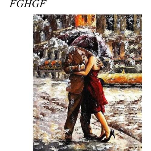 FGHGF Lovers DIY Painting By Numbers Modern Abstract Wall Art Painting Hand Painted Paint By Numbers