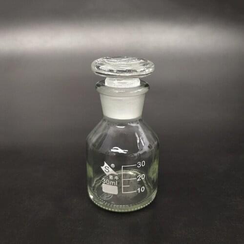 Reagent bottle,Narrow neck with standard ground glass stopper,Clear,Ordinary glass,30ml/60ml/125ml/250ml/500ml,Vials