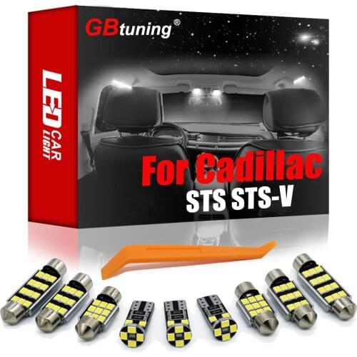 GBtuning Canbus LED Interior Light For Cadillac STS STS-V 2005-2010 2011 Car Trunk Roof Auto Bulb Reading Room Lamp Accessories