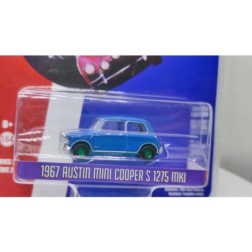 GreenLight 1:64 1967 Austin Mini Cooper green machine Alloy model car Metal toys for childen kids diecast gift