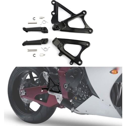 Motorcycle Front Rider Footrest Foot pegs Bracket Set For Yamaha YZF R1 YZFR1 2009-2014
