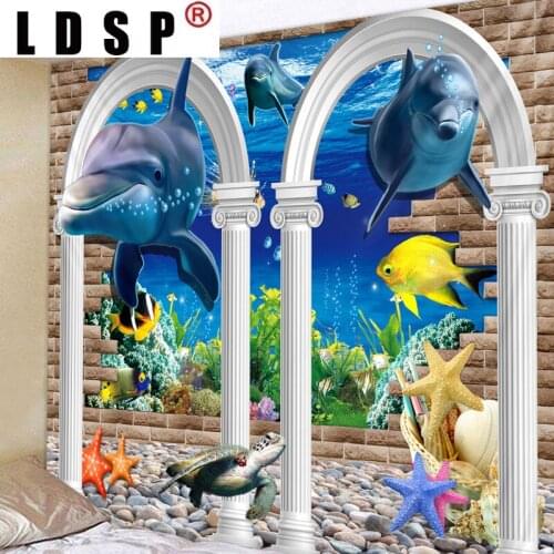 LDSP Underwater World Digital Printed Wall Hanging Wall Covering Rugs Background Cloth Beach Mat Blanket Art Home Decor Tapestry