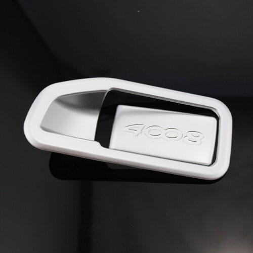 ABS matte silver Car Handle cover Co-pilot Door Bowl Handle Trim for Peugeot 4008 2017-2018 Car Styling Accessories