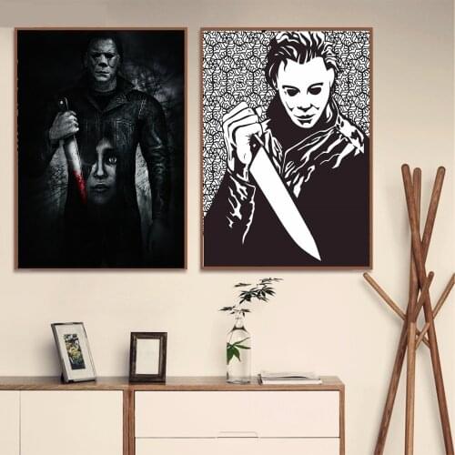 Myers Halloween Michael Horror Canvas Prints Modern Painting Posters Wall Art Pictures For Living Room Decoration No Frame