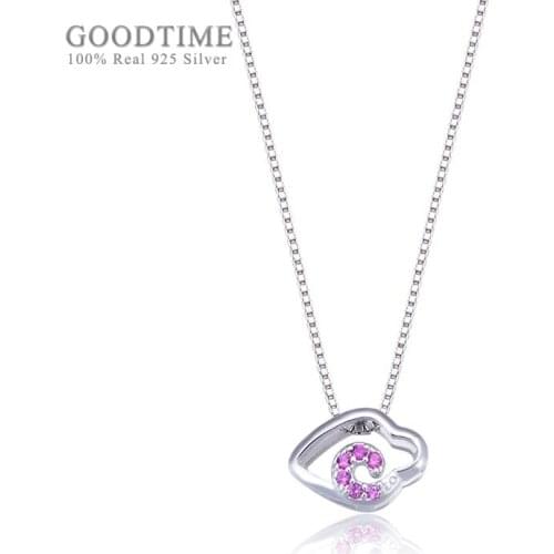 Fashion Women Pure 925 Sterling Silver Necklaces Unique Geometry Zircon Pendant Necklaces Chain Jewelry Accessory Gift For Girl