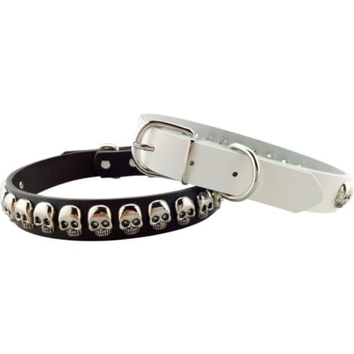 Fashion Pu Leather Pet Dog Collar Personality Pitbull Boxer Small Meduim Large Dog Neck Strap Adjustable Size S M L