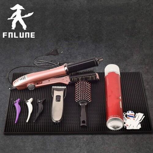 FnLune Pad for Barber Tools Barbershop Push-shear Scissores Mat Hair Blow Dryer Combl Clip Display Pad Barbershop Accessories