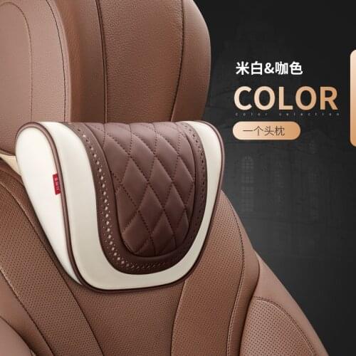 Napa leather Car Seat Rest Cushion Headrest Car Neck Pillows For Mercedes Benz Maybach S-Class headrest car accessories