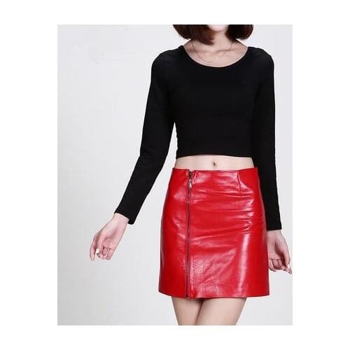 New Leather Skirt Sheepskin Leather Skirt K154