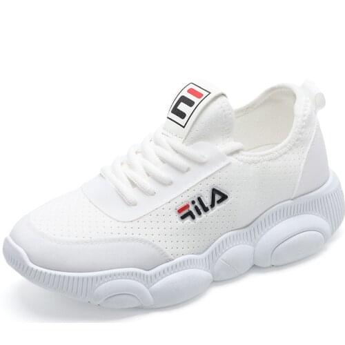 2019 new summer breathable flat-bottomed sports shoes female students low to help thick-soled running shoes female Korean casual