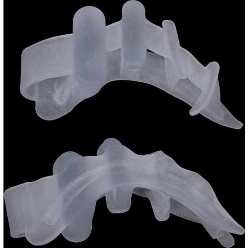 New 4 Holes Silicone Foot Care Finger Toe Separator Bunion Orthopedic Protector