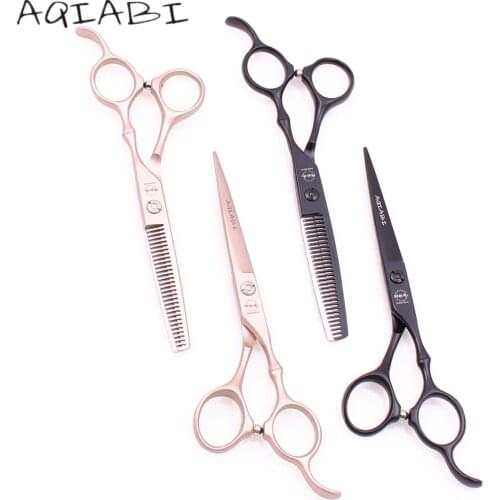 Scissors For Hairstyle 6.0" AQIABI JP 440C Professional Hairdressing Scissors Cutting Shears Thinning Shears Hair Scissors A9030