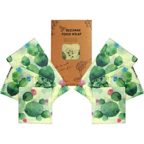 Reusable Beeswax Food Wraps Washable Vegetable Fruit Storage Organic Beeswax Cloth Wrap Sandwich Bees Wax Lid Food Cover Wrap