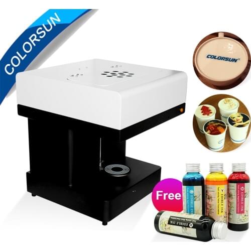Colorsun Coffee printer Automatic Selfie Print Machine Food Printers Coffee printing machine with edible ink