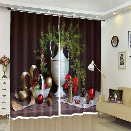 Customized size Curtains Luxury Blackout 3D Window Curtains For Living Room office Bedroom Cortinas Rideaux Drapes Christmas