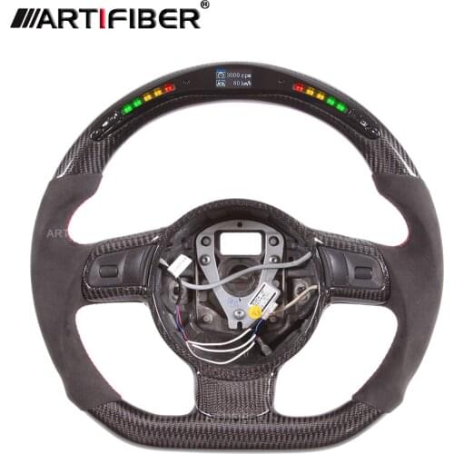 Carbon Fiber LED Steering Wheel for Audi A1,A2,A3,A4,A5,A6,A7, S3/RS3,S4/RS4,S5/RS5,S6/RS6,S7/RS7,R8,Q2,Q3,Q5,Q7,SQ5