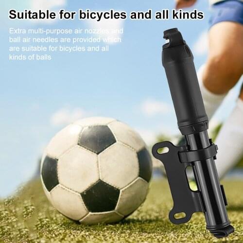 100PSI Bike Hand Air Pumps Mini Portable Football Basketball Mountain Road Bicycle Tire Pumps American French Nozzles Inflatable