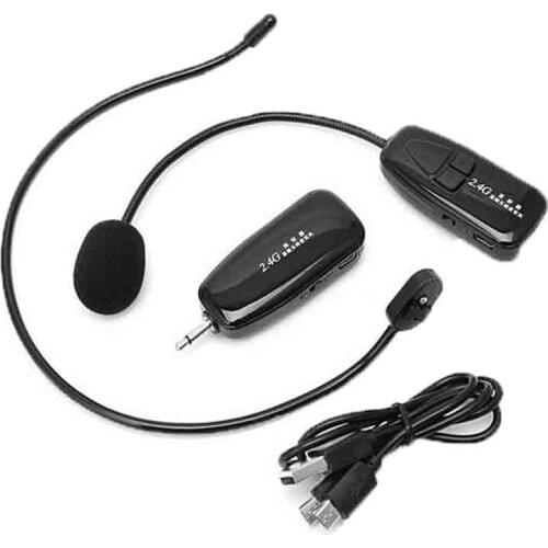 High quality 2.4G Wireless Microphone Headset Megaphone Radio Mic For Speech Loudspeaker free shipping