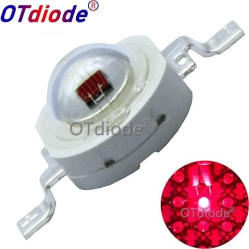 100pcs High Power LED Chip 3W Grow LED 660nm Deep Red SMD Diode COB DIY Grow Light For Plant Fruit Growth