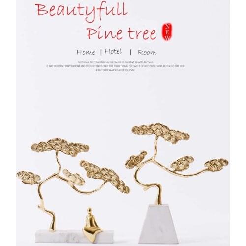 YILUNXI Zen-like copper welcome pine decoration hotel showcase window decoration cabinet tea room porch cabinet soft decoration