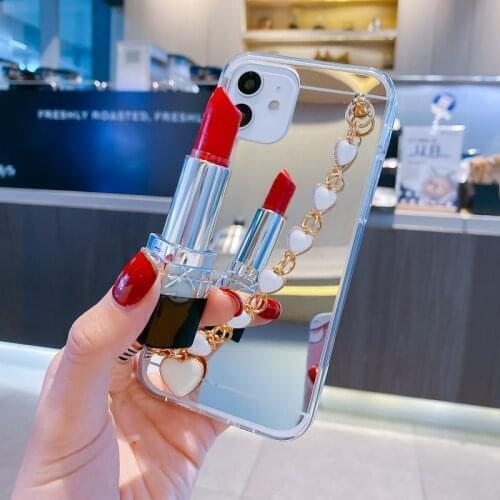 Wristband Bracelet Soft Mirror Case For Samsung A51 TPU Cover For Samsung A52 A72 A70 A50 A80 A20 A30S A12 A32 4G A21S A51 A71