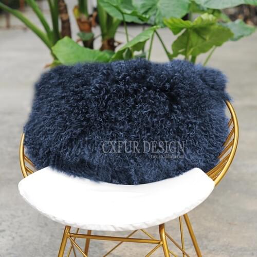 CX-D-01H Winter Furry Fashion Pillow Case Real Fur Pillows for Home Tibetan Lamb Fur Pillow Covers