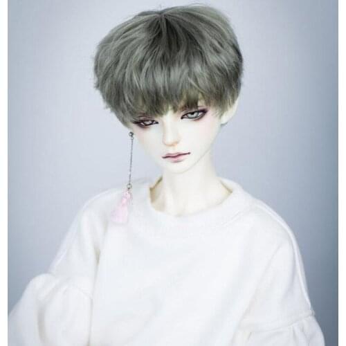 1/3 1/4 BJD Doll Wig Short Curly Doll Hair for Dolls Accessories,Synthetic Doll Hair Wigs SD BJD Wig for Boy Dolls Toy