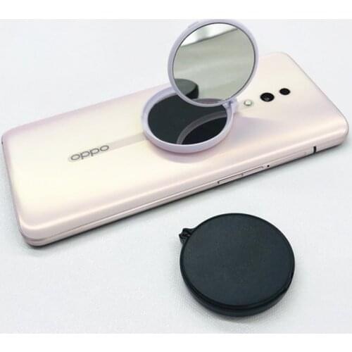 1pcs New Round shape blank 360 rotation Double-sided Mirrors mobile phone folding stretch bracket Phone Holder