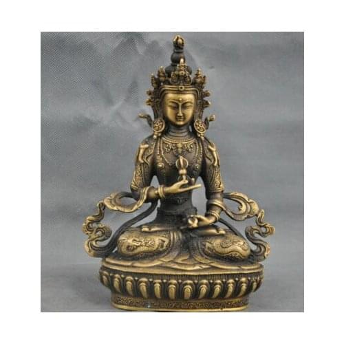 11" China Chinese West Copper Naked Sexy Belle Girl Beauty Lady Statue Sculpture