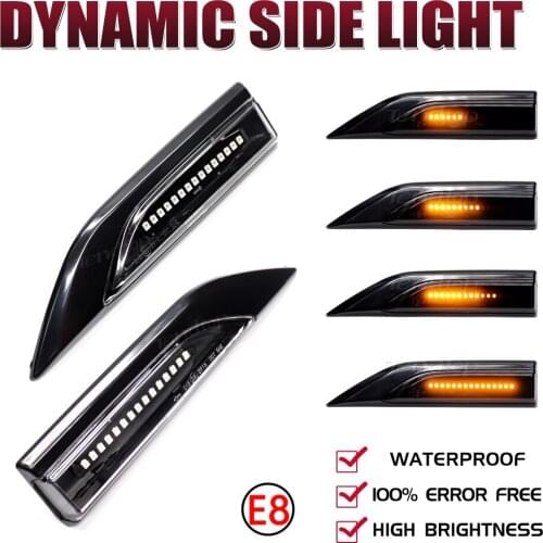 2Pcs For VW Transporter T6 Multivan Caddy MK4 2015-2019 LED Dynamic Turn Signal Side Light Sequential Blinker Repeater Lamp