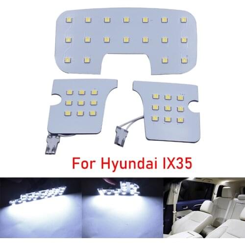 3Pcs Canbus Car Led Interior Roof Reading Dome Light For Hyundai IX35 Car Styling Error Free Interior Dome Light